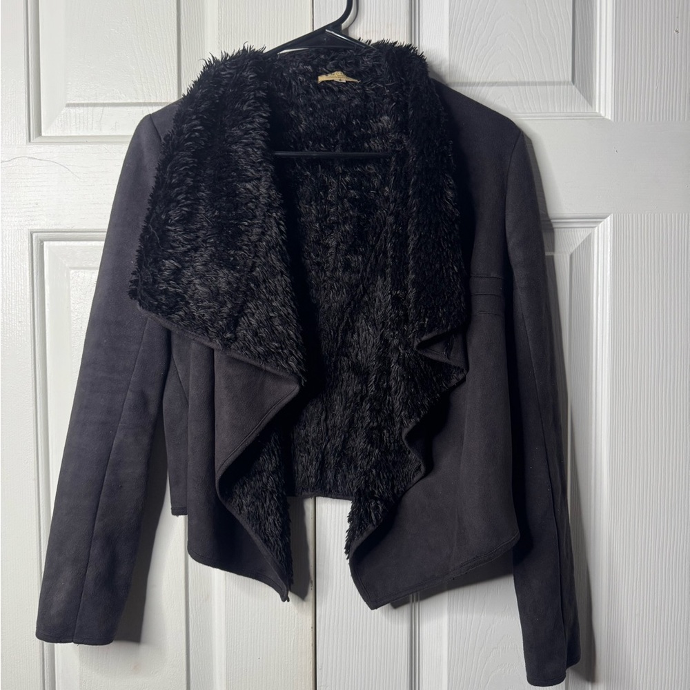 Piko 1988 Black Faux Fur Lined Jacket - Picture 4 of 14